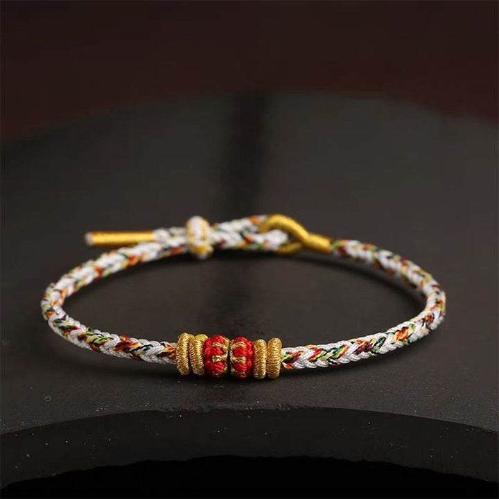 Buddha Stones Handmade Colorful Rope King Kong Knot Braided Luck Bracelet