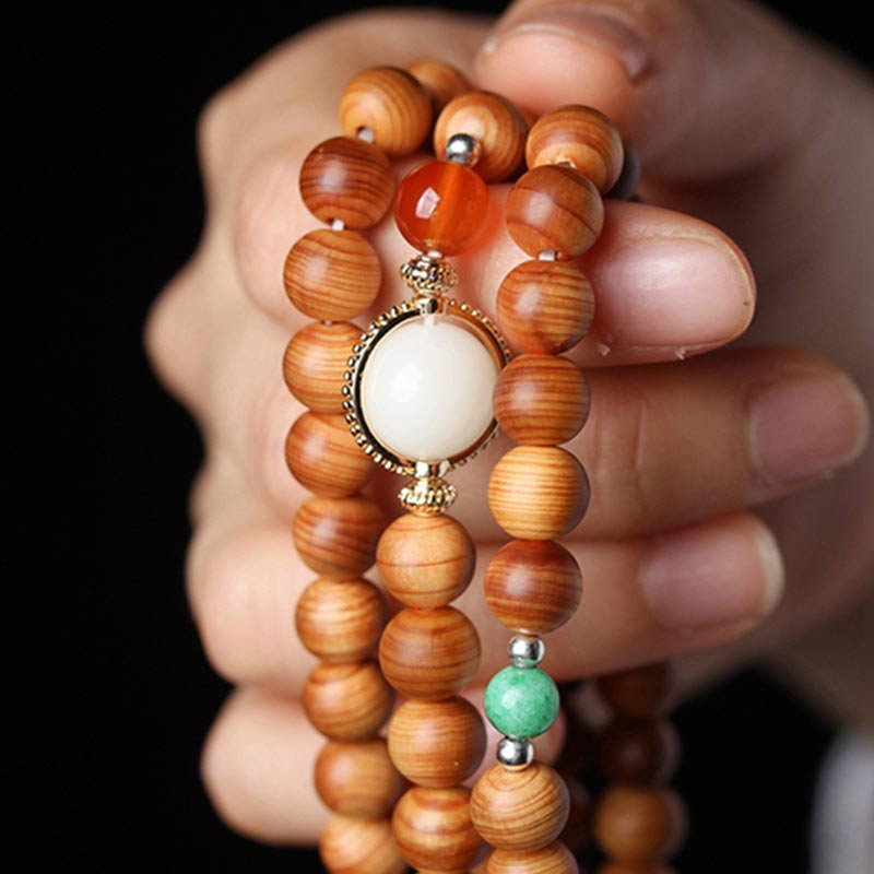 Tibetan Rosewood Mala Healing Necklace Bracelet