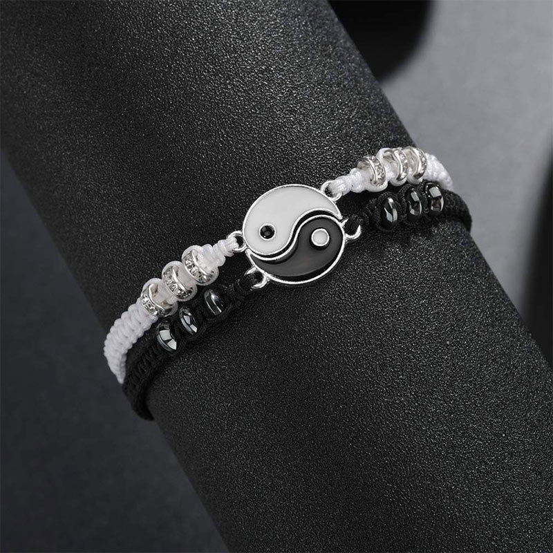 FREE Today: Everlasting Friendship Love Couple Yin Yang Necklace Bracelets Set