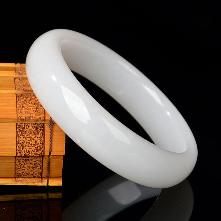 Natural Golden Silk Jade Wealth Luck Bracelet Bangle