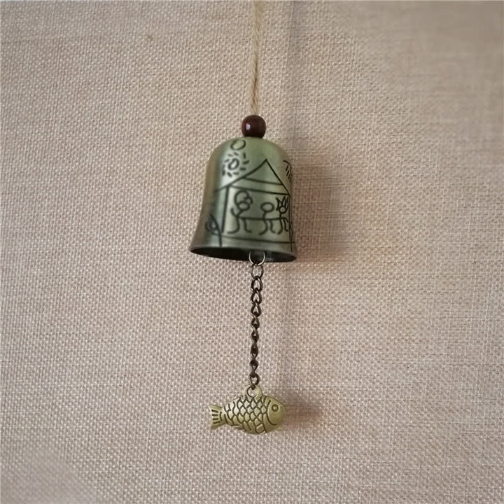 Feng Shui Buddha Koi Fish Dragon Elephant Wind Chime Bell Luck Wall Hanging Decoration