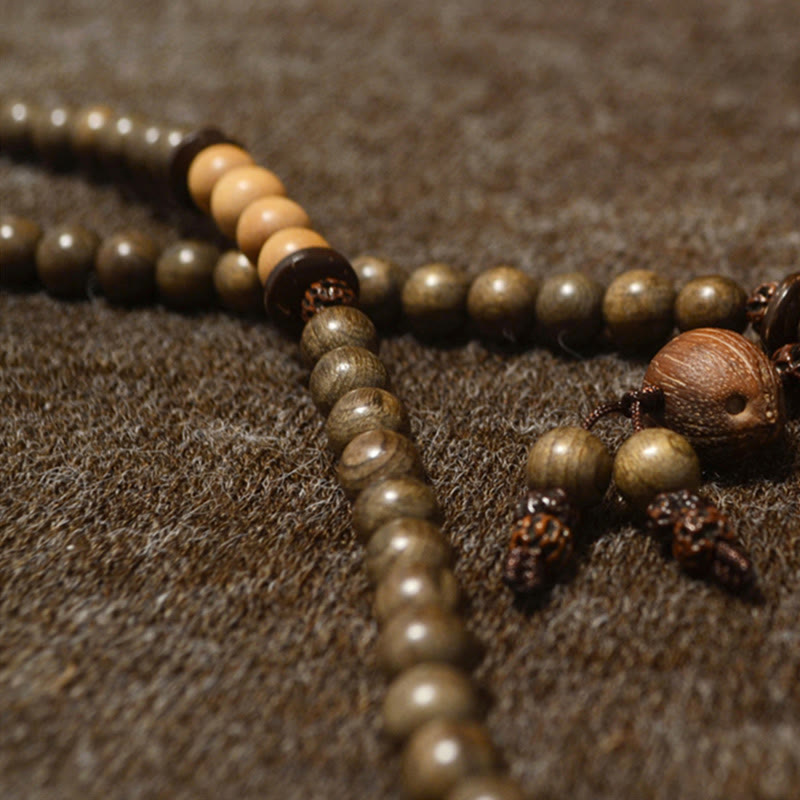 Tibetan Sandalwood Protection Charm Mala Bracelet