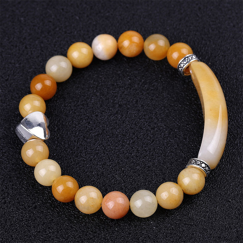 Natural Crystal Beads Unisex Heart Bracelet (Extra 30% Off | USE CODE: FS30)