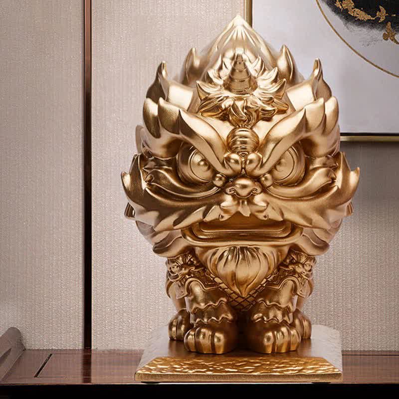 Lion Statue Strength Resin Home Office Decoration