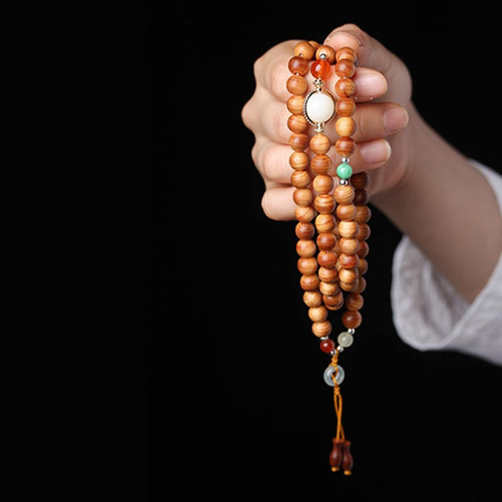 Tibetan Rosewood Mala Healing Necklace Bracelet