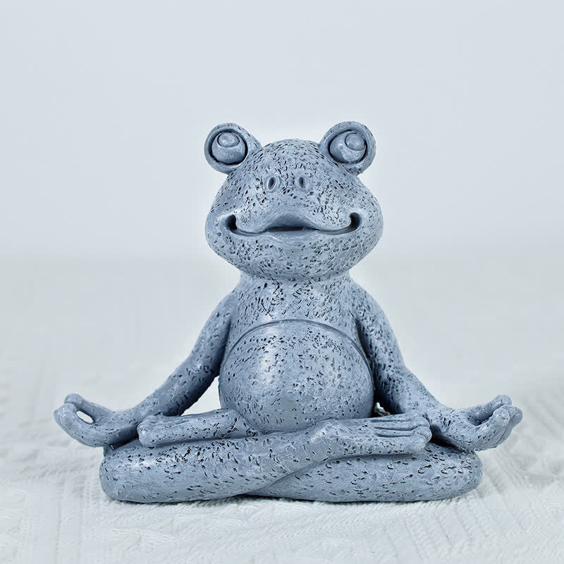 Meditating Zen Dog Cat Frog Decoration