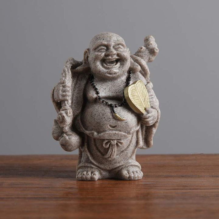 Buddha Stones Laughing Buddha Resin Statue Blessing Home Decoration