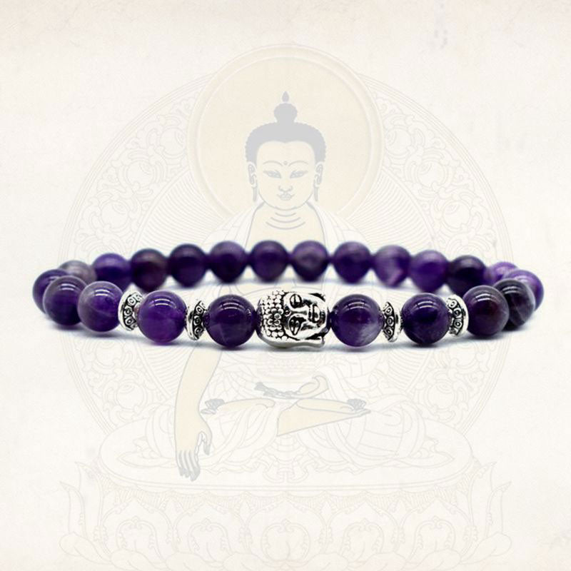 Buddha Stones Amethyst Love Healing Bracelet