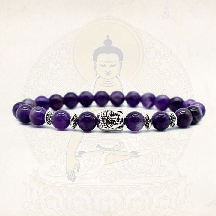 Buddha Stones Amethyst Love Healing Bracelet