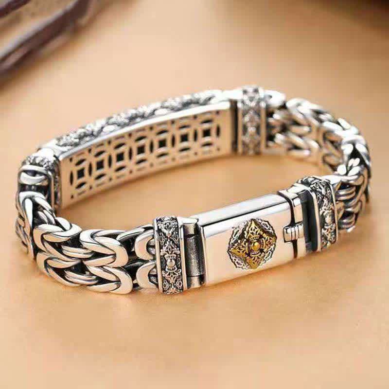 Buddha Stones Vajra Dorje Twisted Braided Pattern Copper Balance Bracelet