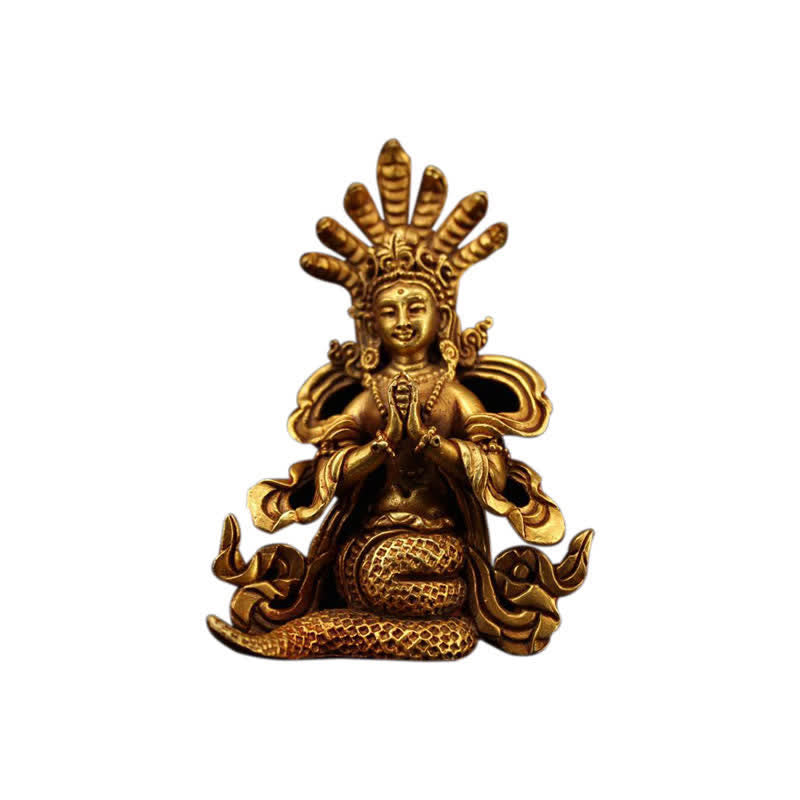 Bodhisattva Nagarjuna Protection Copper Statue Decoration