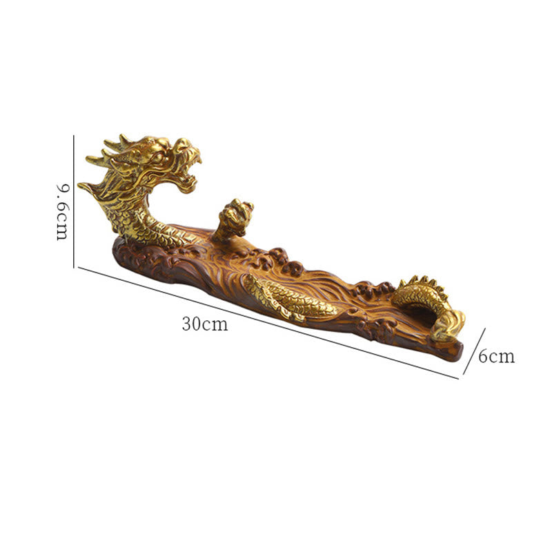 Dragon Protection Ceramic Stick Incense Burner Decoration