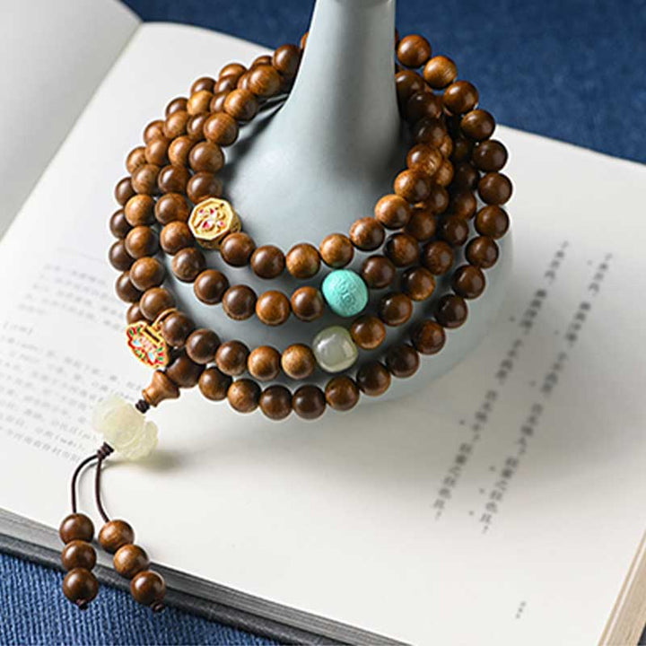 Tibetan Rosewood Protection Calm Bracelet Mala