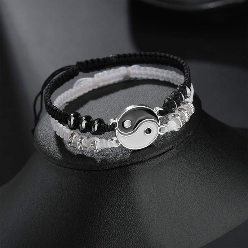 FREE Today: Everlasting Friendship Love Couple Yin Yang Necklace Bracelets Set