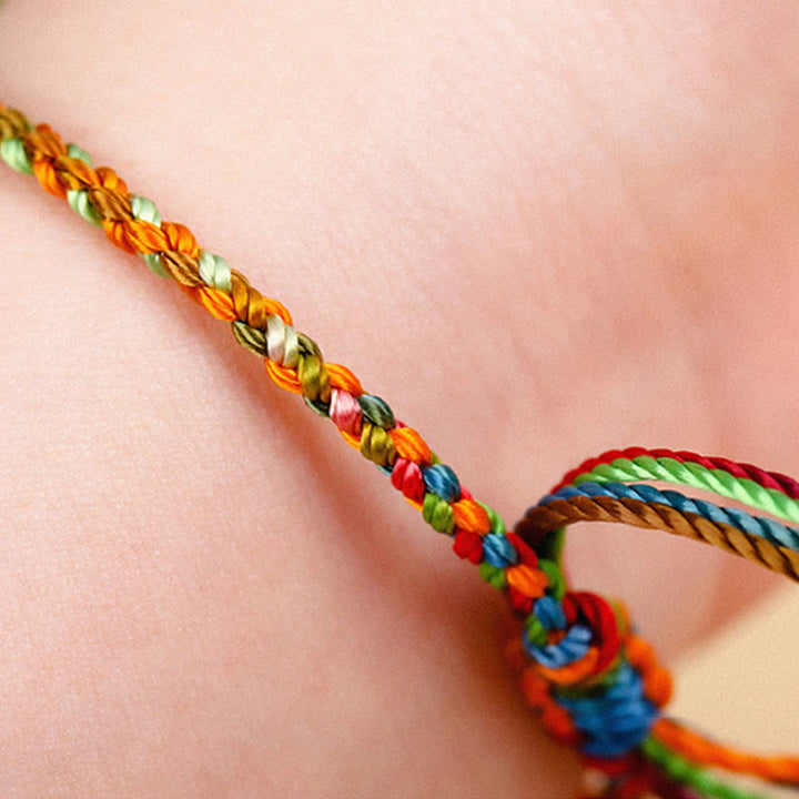 Buddha Stones "May all your wishes come true" Lucky Multicolored Bracelet