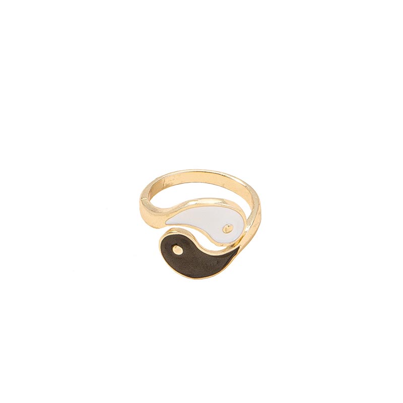 Yin Yang Symbol Adjustable Blessing Couple Ring