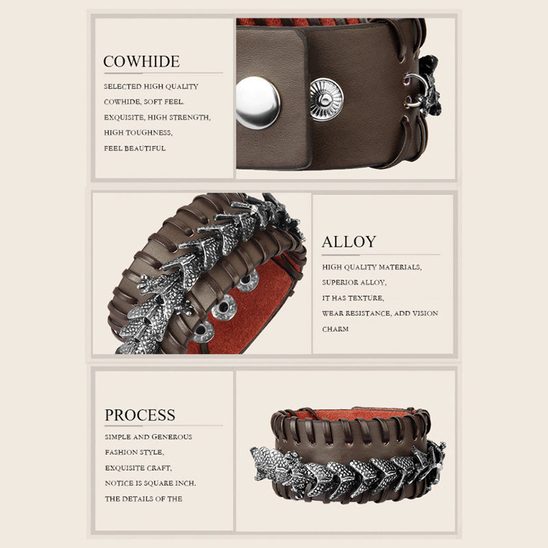 Dragon Leather Protection Weave Bracelet