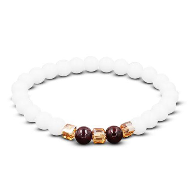 Buddha Stones Natural White Jade Protection Bracelet