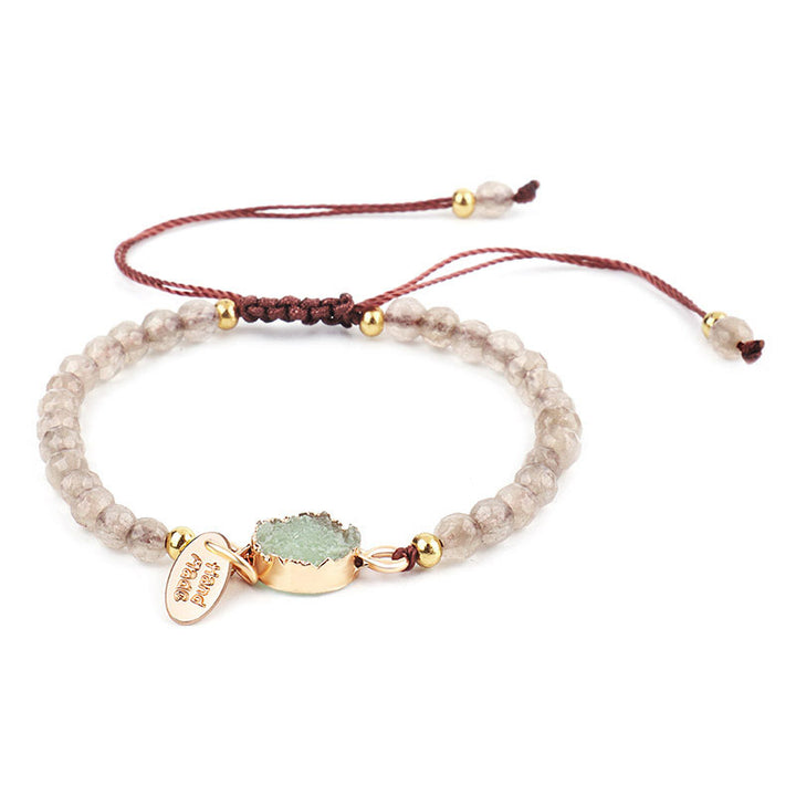 Buddha Stones Natural Crystal Charm Lucky Healing Bracelet