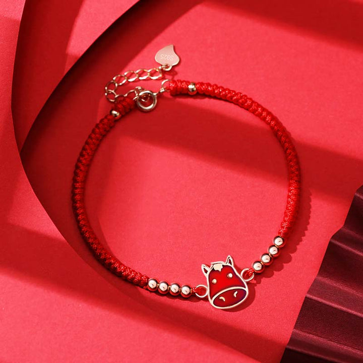 Buddha Stones 12 Chinese Zodiac Lucky Red String Bracelet