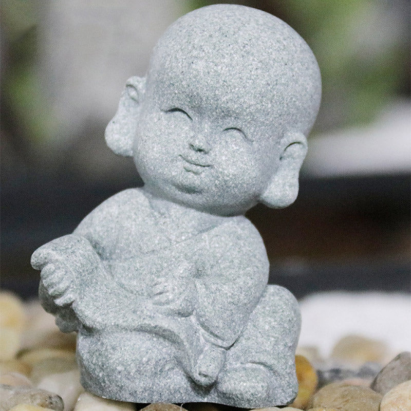 Buddha Stones Meditation Prayer Monk Buddha Statue Serenity Home Decoration