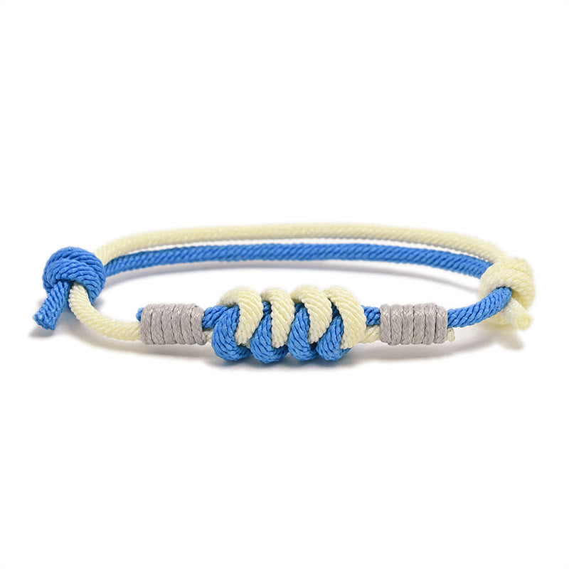 Buddha Stones Simple Design King Kong Knot Strength Braid String Bracelet