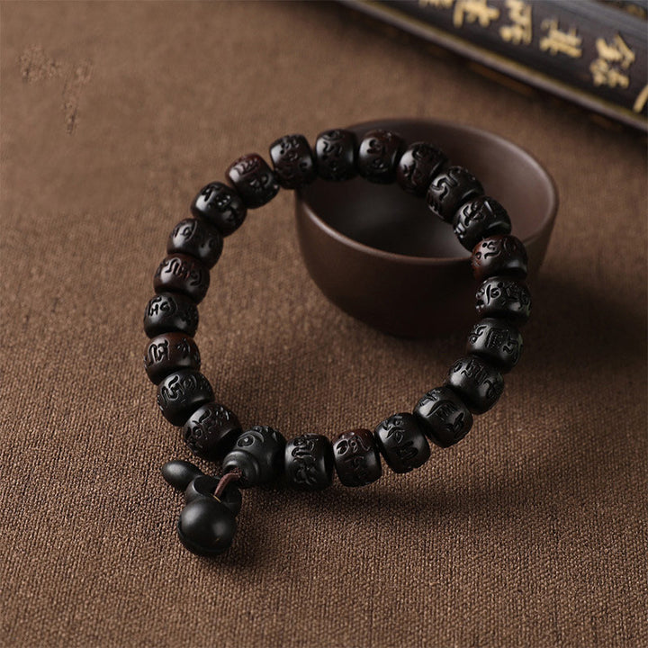 Buddha Stones Tibetan Lightning Strike Wood Protection Bracelet