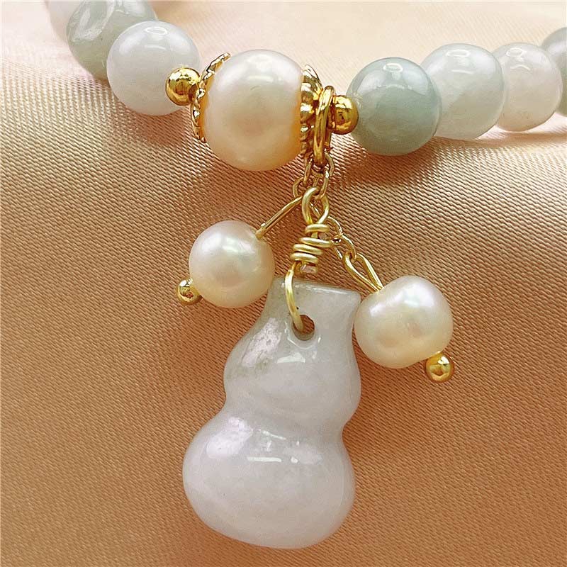 Buddha Stones Jade Gourd Blessing Protection Charm Bracelet