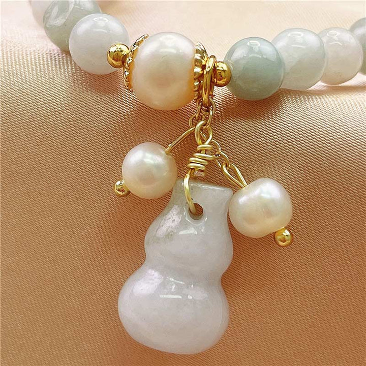 Buddha Stones Jade Gourd Blessing Protection Charm Bracelet