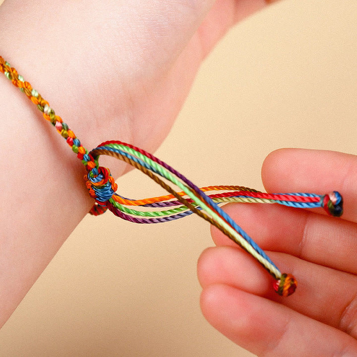 Buddha Stones "May all your wishes come true" Lucky Multicolored Bracelet