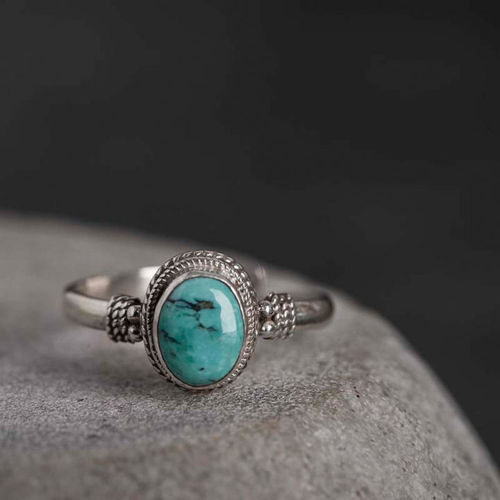 925 Sterling Silver Turquoise Wisdom Love Ring