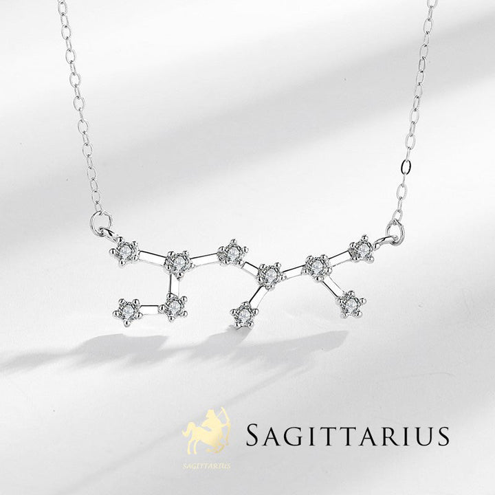 925 Sterling Silver 12 Constellations of the Zodiac Astrology Blessing Necklace Pendant (Extra 30% Off | USE CODE: FS30)