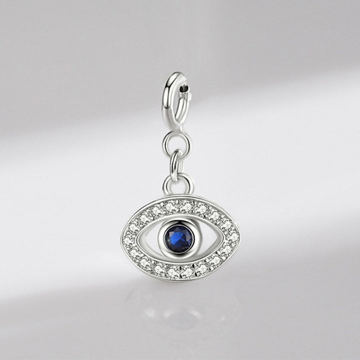 925 Sterling Silver Evil Eye Hamsa Symbol Prosperity Luck Chain Necklace Pendant