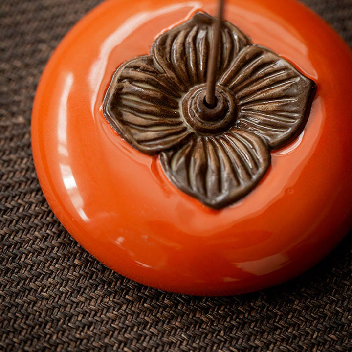 Persimmon Ceramic Meditation Healing Incense Burner Incense Holders