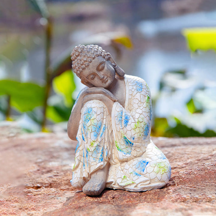 Meditating Zen Buddha Serenity Resin Statue Figurine Home Decoration