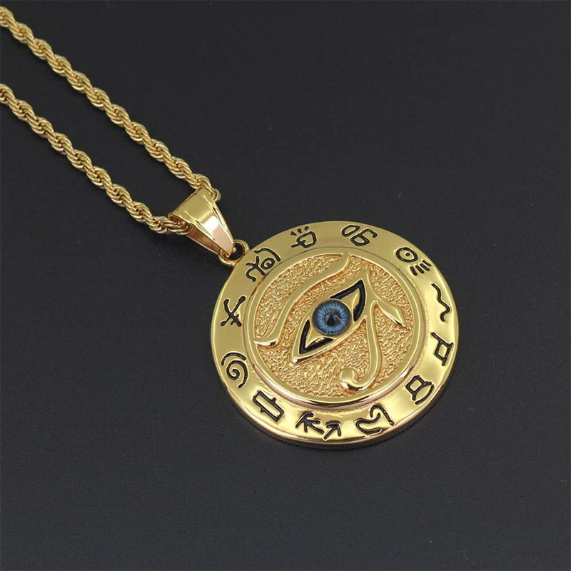 Buddha Stones Eye of Horus Protection Necklace Pendant