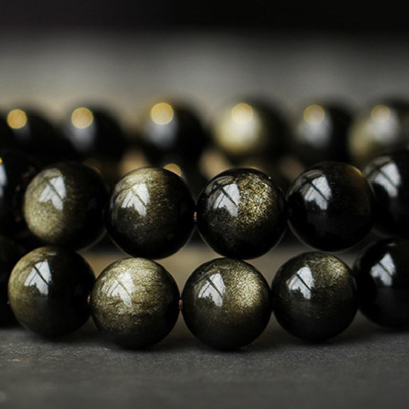 Chinese Zodiac Natal Buddha Obsidian Purification Bracelet