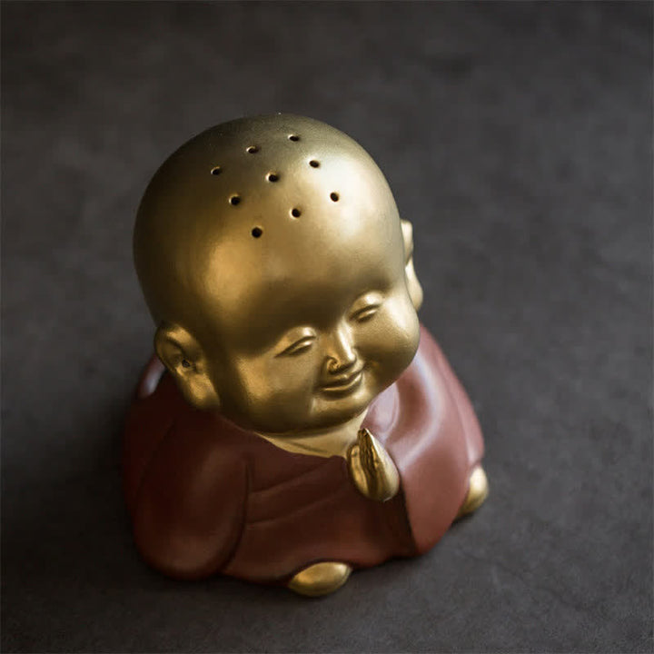 Little Buddha Laughing Buddha Ceramic Healing Incense Burner