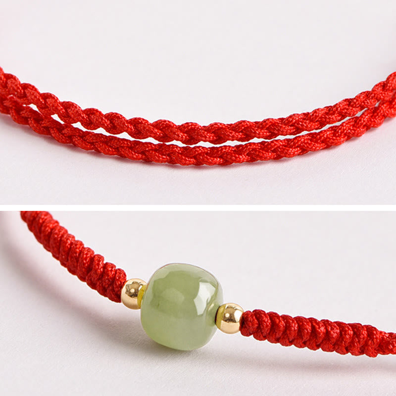 FREE Today: Bring Positive Energy Handmade Jade Bead Prosperity Braided Bracelet