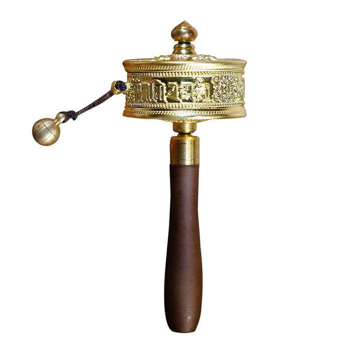 Tibetan Prayer Wheel Six True Words Sandalwood Healing Decoration