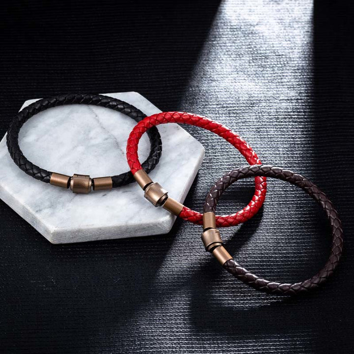 Buddha Stones Vintage Leather Rope Luck Braid String Bracelet