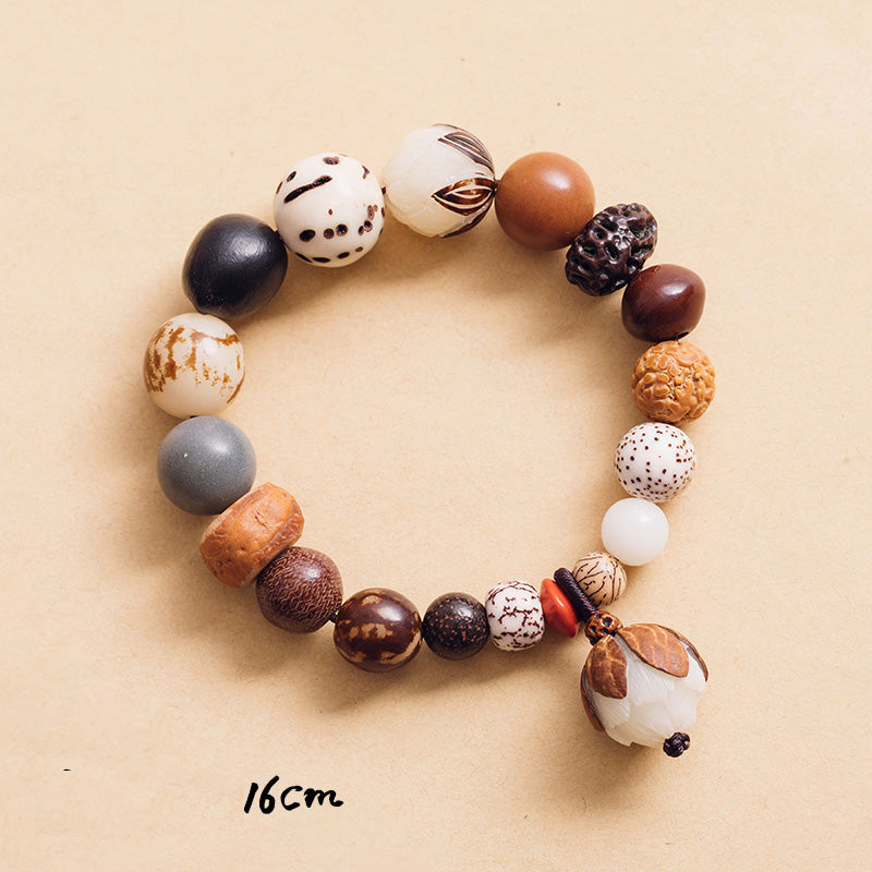 Bodhi Seed Lotus Wisdom Peace Wrist Mala Bracelet