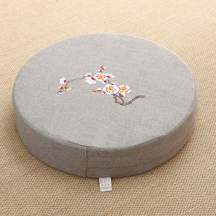 Lotus Simple Pattern Cotton Linen Meditation Seat Cushion Home Decoration