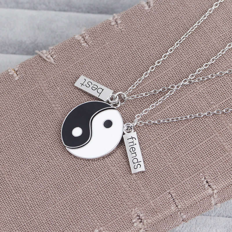 2Pcs Yin Yang Best Friends Balance Necklace Pendant (Extra 35% Off | USE CODE: FS35)