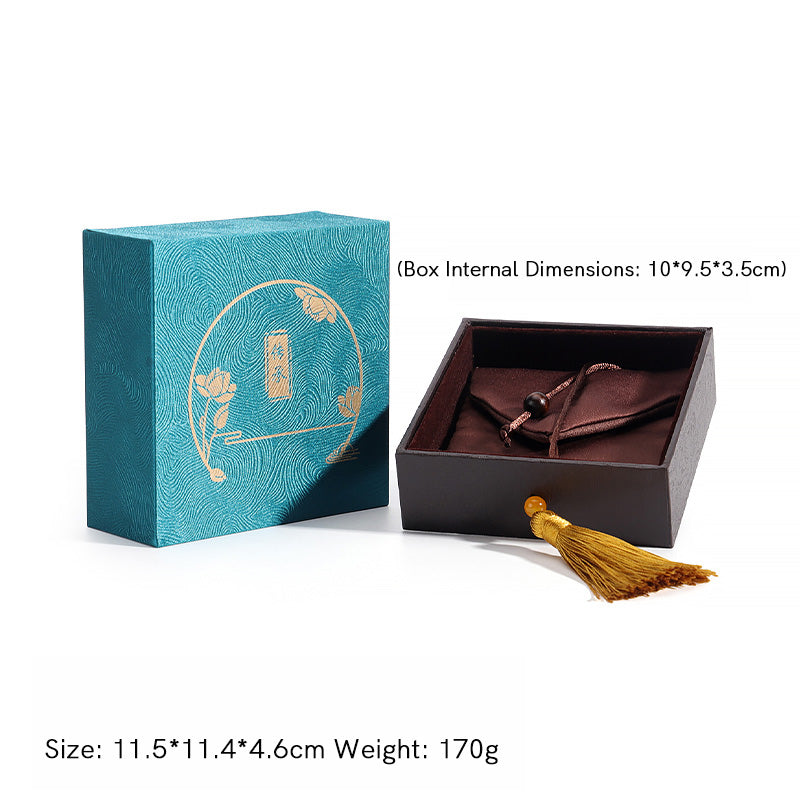 Vintage Lotus Jewelry Storage Box Tassels Gift Box