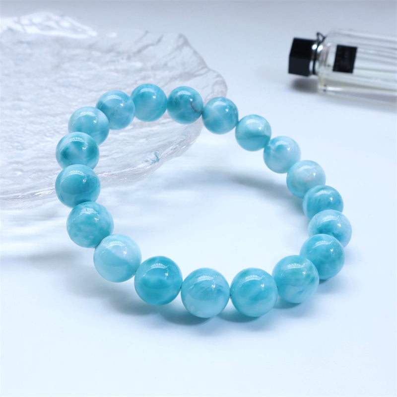 Buddha Stones Natural Larimar Wisdom Confidence Bracelet