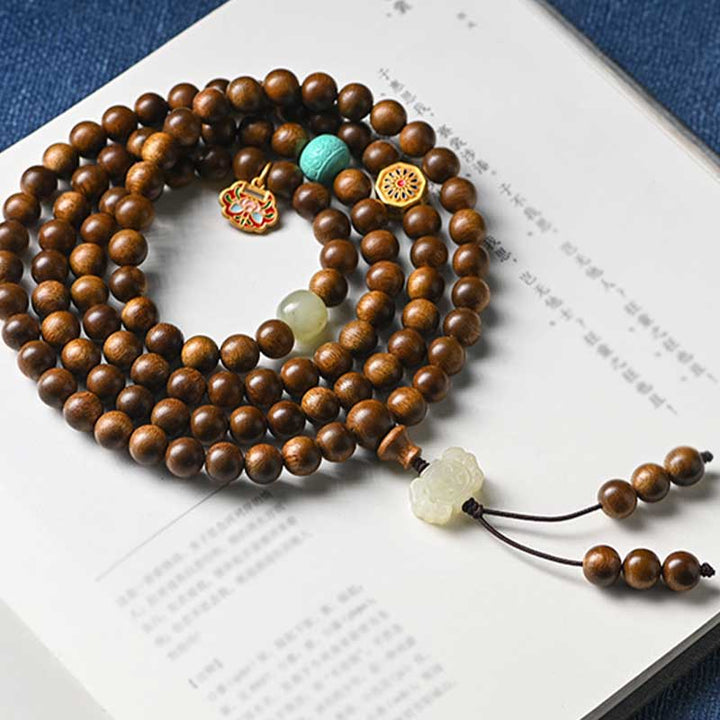 Tibetan Rosewood Protection Calm Bracelet Mala