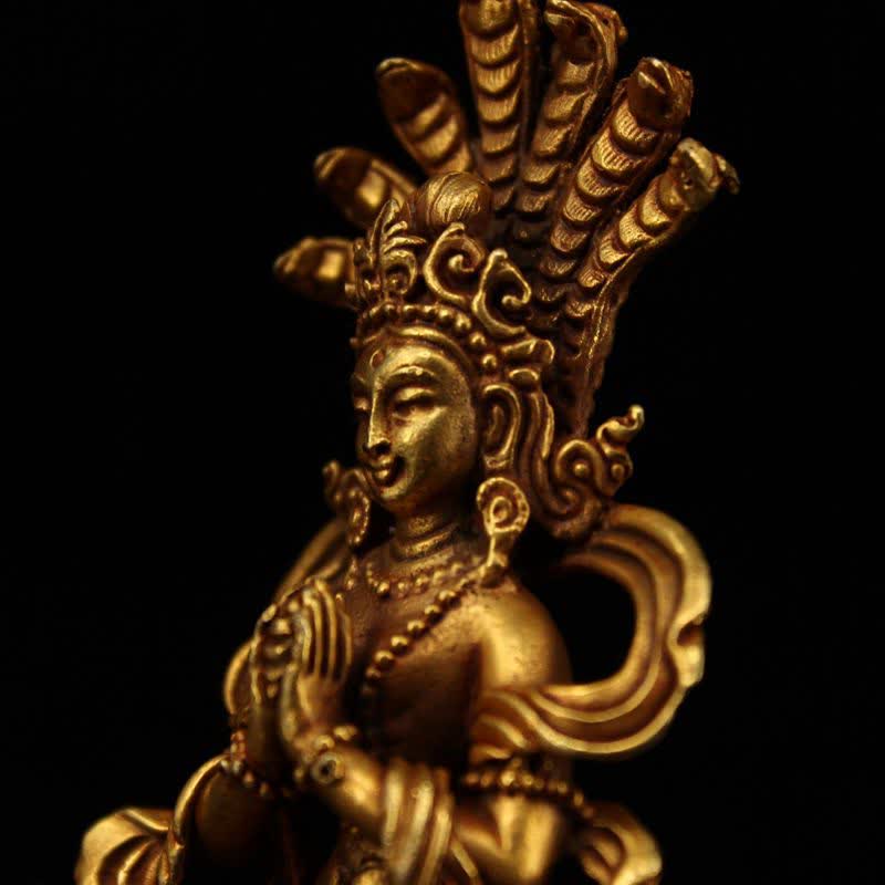 Bodhisattva Nagarjuna Protection Copper Statue Decoration