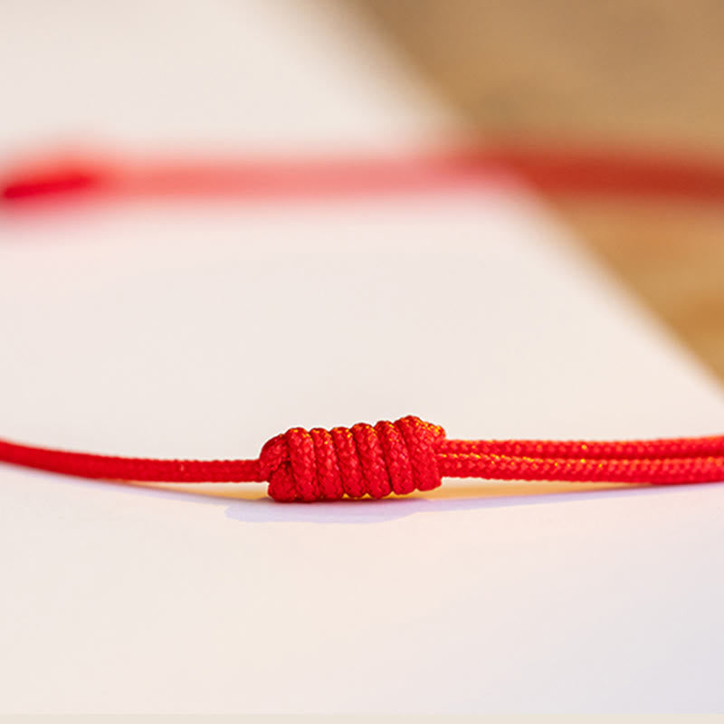 FREE Today: Blessings and Luck Four Leaf Clover Cinnabar Red String Protection Bracelet