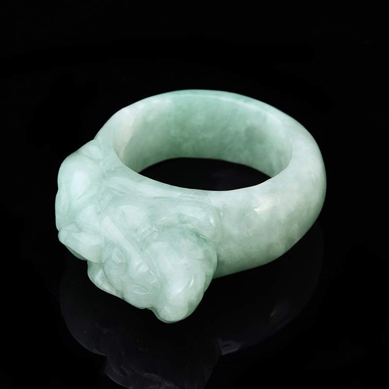 Fengshui Wealth Jade PiXiu Luck Ring